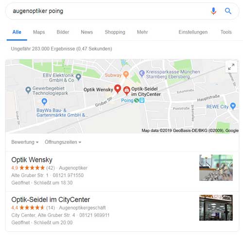 AO Poing Bild von Google Maps