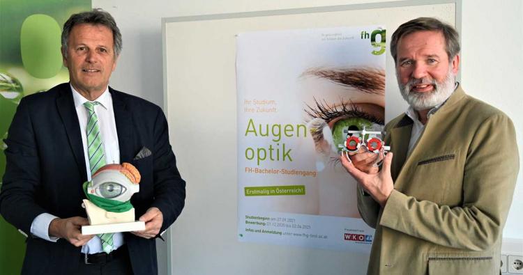 Draxl und Pöltner FH Gesundheit freuen sich über den eigenen Studiengang für Augenopitk