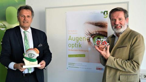 Draxl und Pöltner FH Gesundheit freuen sich über den eigenen Studiengang für Augenopitk