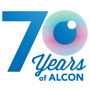 70 Jahre Alcon Logo