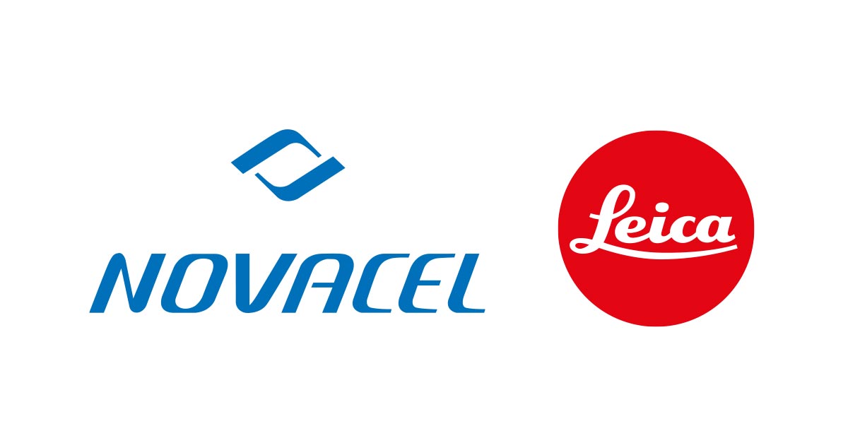 Das Bild zeigt die Logos von Leica und Novacel