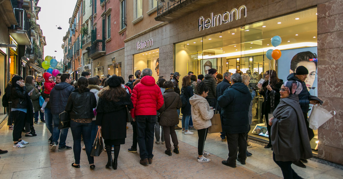 Fielmann-Geschäft in Verona, Italien