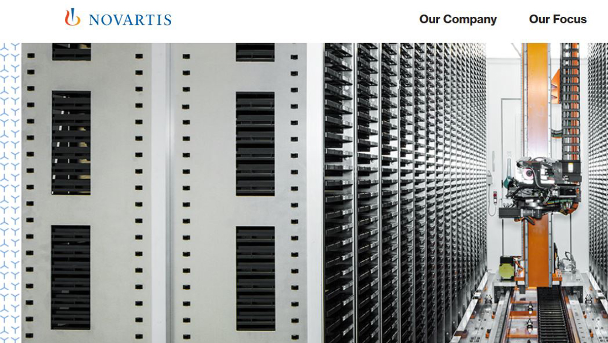 Screenshot der Novartis-Website 