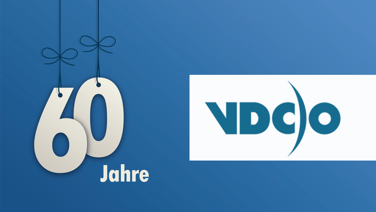 Zahl 60 und das Logo der VDCO