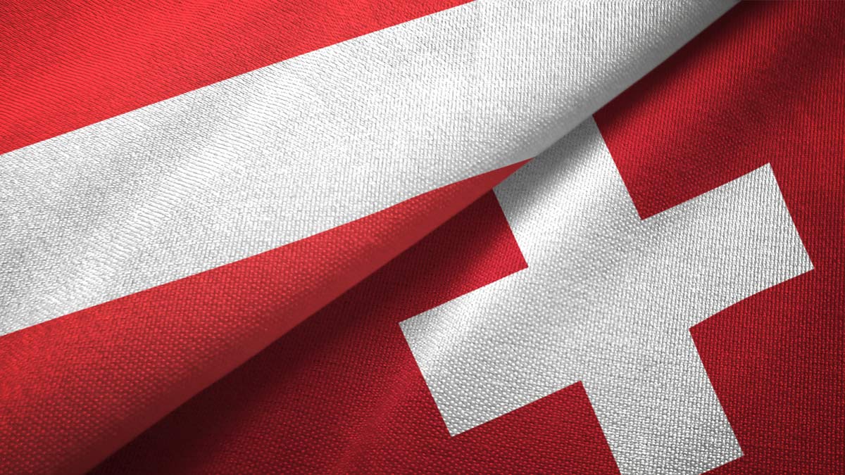 Flaggen Öterreich Schweiz