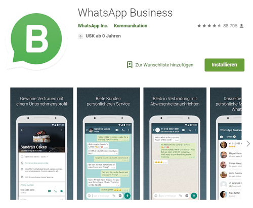 WhatsApp Business im Google Play Store