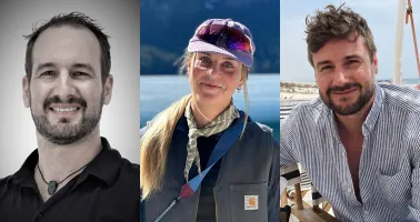 drei Portraits der neuen Mitarbeiter von Julbo