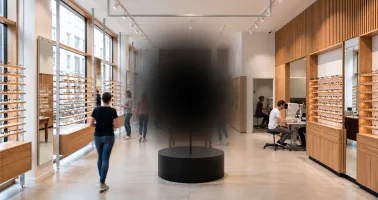 Blinder Fleck im Optikerladen