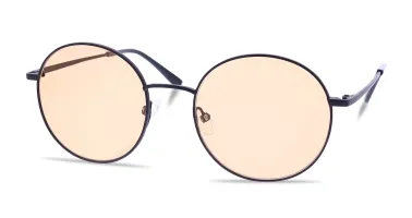 Brille mit gelb/rosa-getönten Gläsern