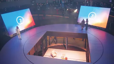 Bühne für das Alcon Event in Prag