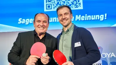 Wolfram Kons und Timo Boll