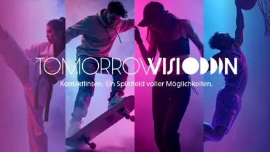 Werbeplakat Junge Leute beim Sport