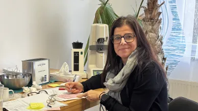 Astrid Kettel im Seniorenheim