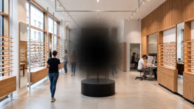 Blinder Fleck im Optikerladen