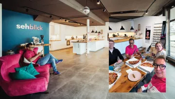 Sehblick Hogen Pizza essen