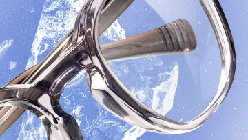 Ausschnitt einer grau transparenten Bille