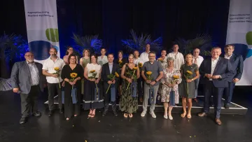 Gruppe Absolventen bei Freisprechungsfeier