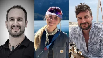 drei Portraits der neuen Mitarbeiter von Julbo