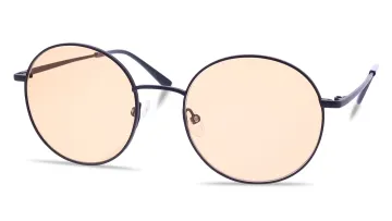 Brille mit gelb/rosa-getönten Gläsern
