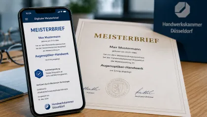 Digitaler und analoger Meisterbrief