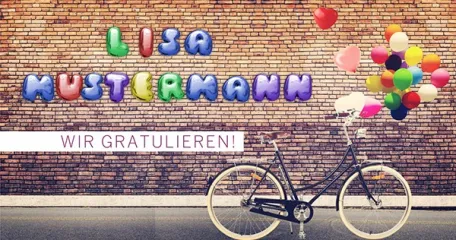 Grußkarte Individuell Wir gratulieren