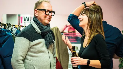 Gespräche beim Event Klang und Klarblick