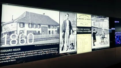 Zeittafel im TAG Heuer-Museum