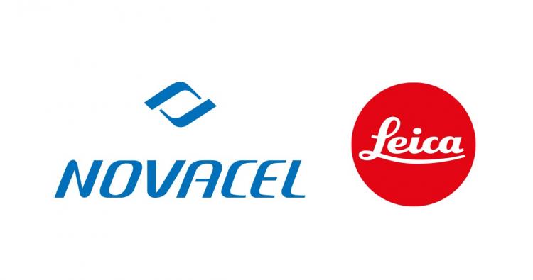 Das Bild zeigt die Logos von Leica und Novacel