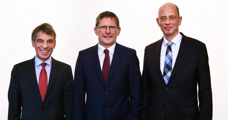 Dr. Albrecht Schröter, Dr. Michael Kaschke und Wolfgang Tiefensee