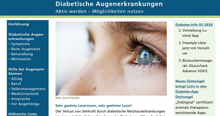 Webseite  www.diabetes-und-augen.info