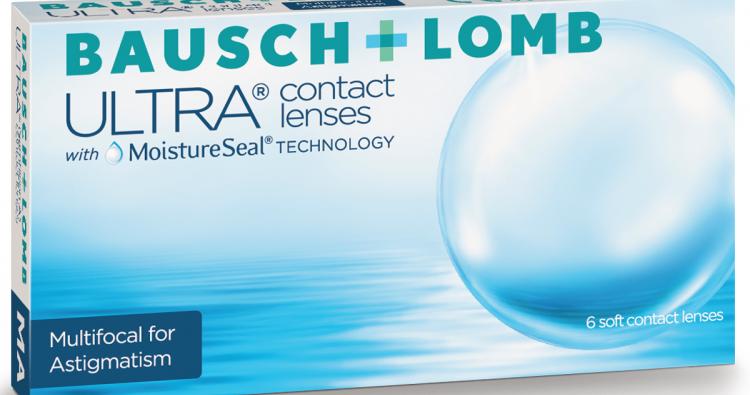 Packshot der Kontaktlinse "Ultra Multifocal for Astigmatism" von Bausch + Lomb.