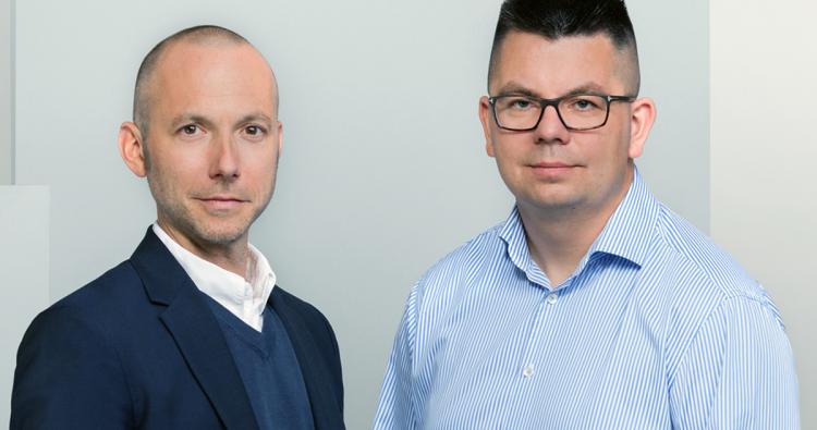 Geschäftsführer Mister Spex: Dr. Mirko Caspar (li.) und Dirk Graber