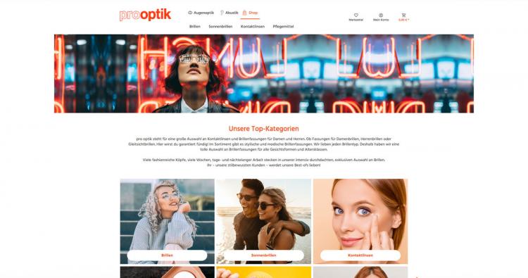 Onlineshop von Pro Optik