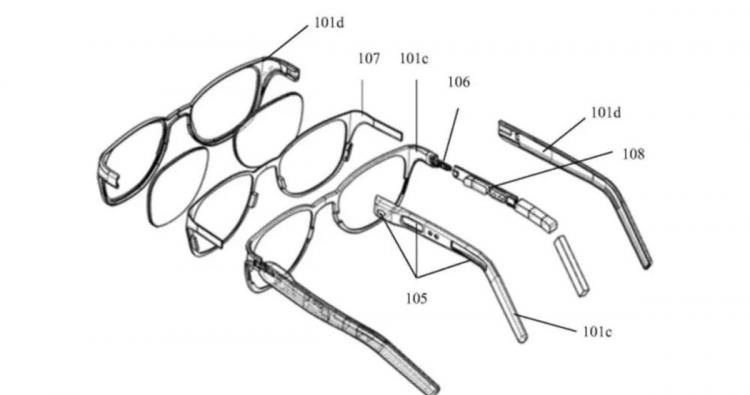 Model der smarten Brille von Xiaomi