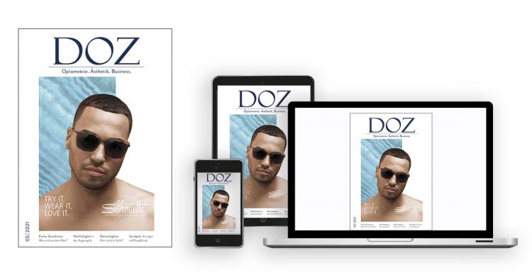 Mai-Ausgabe der DOZ auf verschiedenen Endgeräten