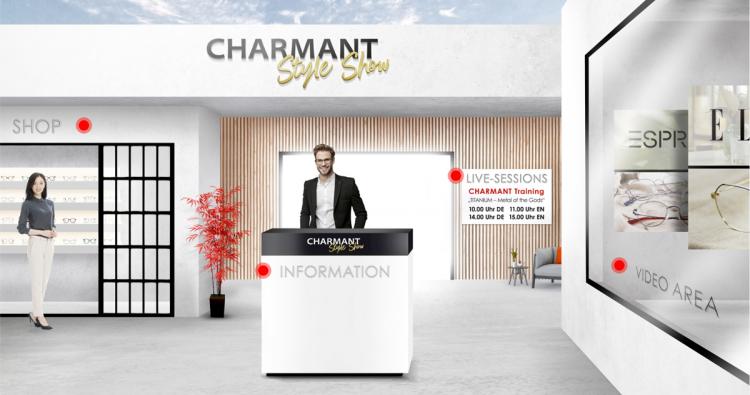 Hauptraum der digitalen Style Show von Charmant.