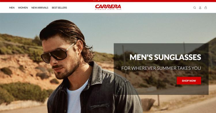 Screenshot der Website Carreraworld