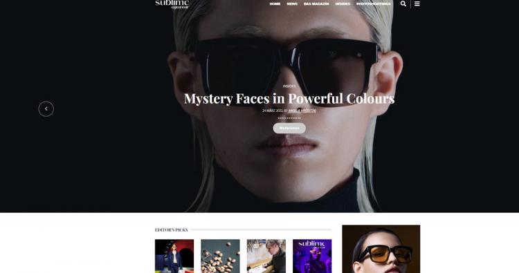 Sublime Eyewear hat eine eigene Homepage