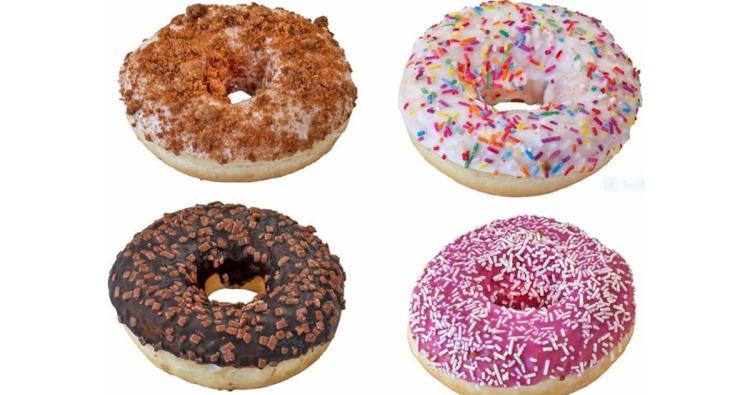 Käfer Donuts in vier verschiedenen Sorten