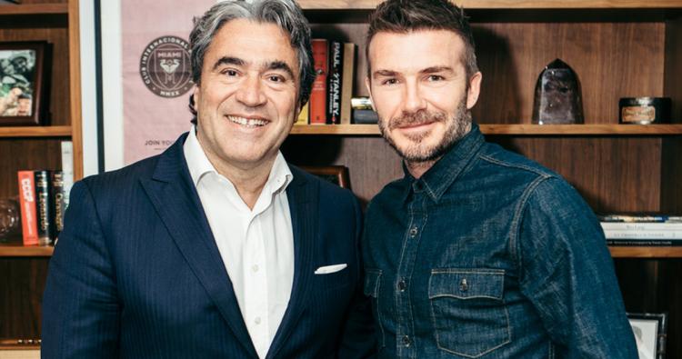 Safilo-CEO Angelo Trocchia und David Beckham