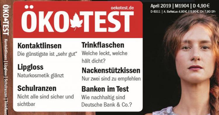 Ausschnitt aus Cover der Aprilausgabe der Verbraucherzeitung "Öko-Test".