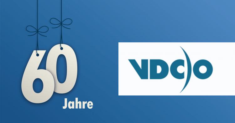 Zahl 60 und das Logo der VDCO