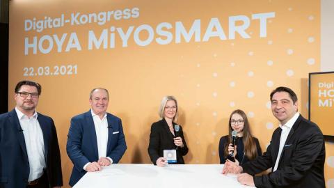 Hoya Digital-Kongress Markteinführung Miyosmart Brillenglas Myopie-Management