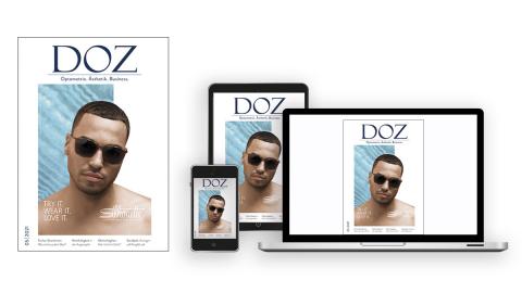 Mai-Ausgabe der DOZ auf verschiedenen Endgeräten