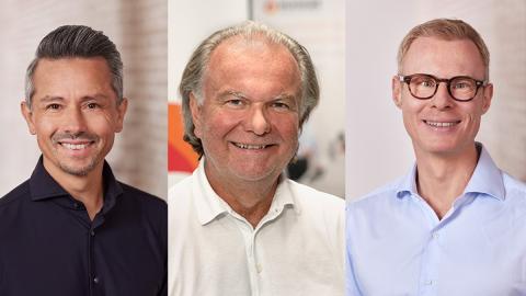 Die drei Geschäftsführer Schröder, Gaulke und Schmidt