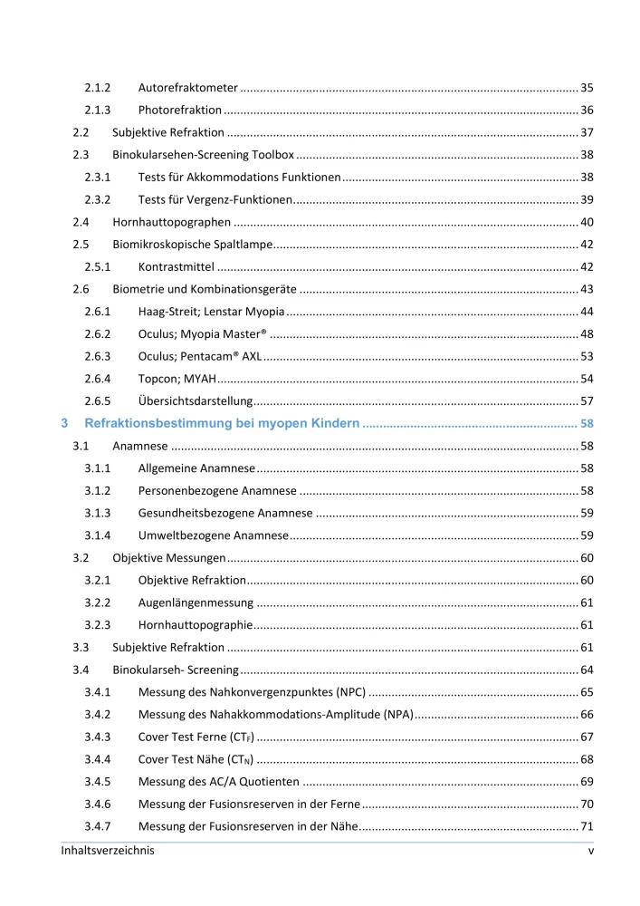 Inhaltsverzeichnis2 Myopie