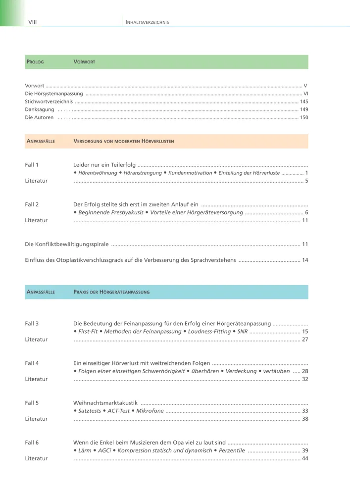 Inhaltsverzeichnis1 Anpassfälle
