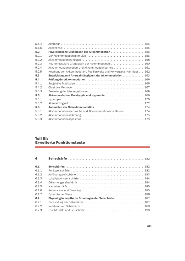Inhaltsverzeichnis4 Optometrisches Screening