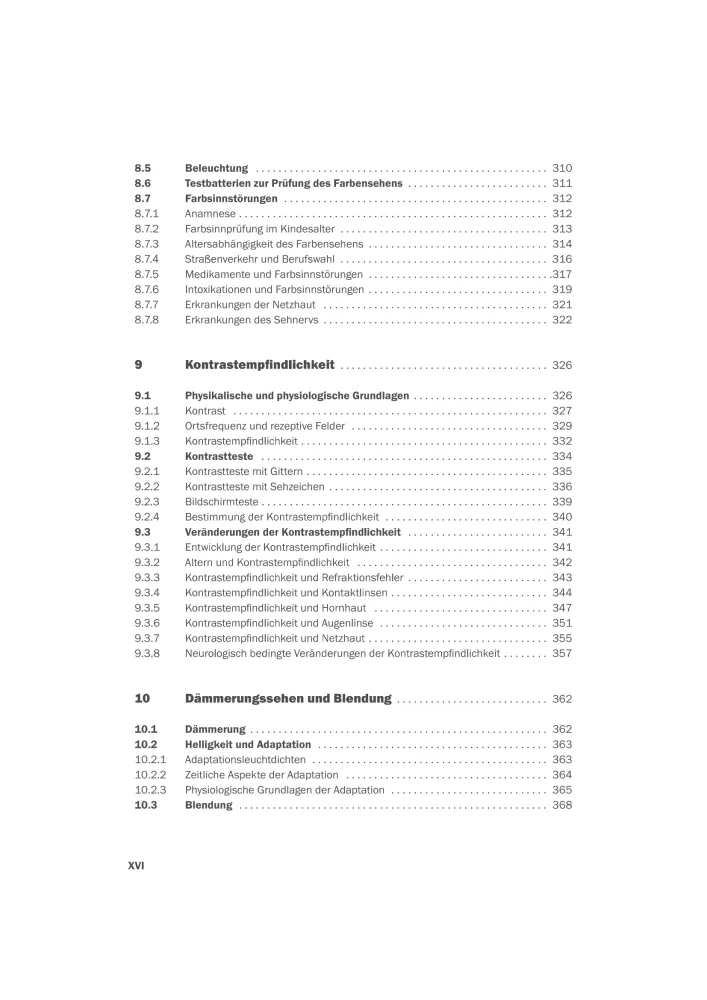 Inhaltsverzeichnis7 Optometrisches Screening