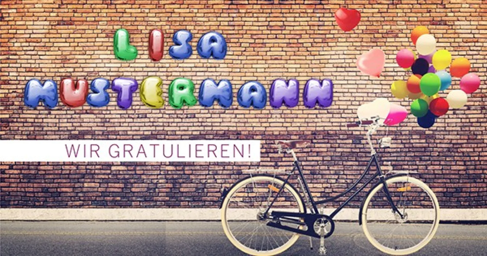 Grußkarte Individuell Wir gratulieren